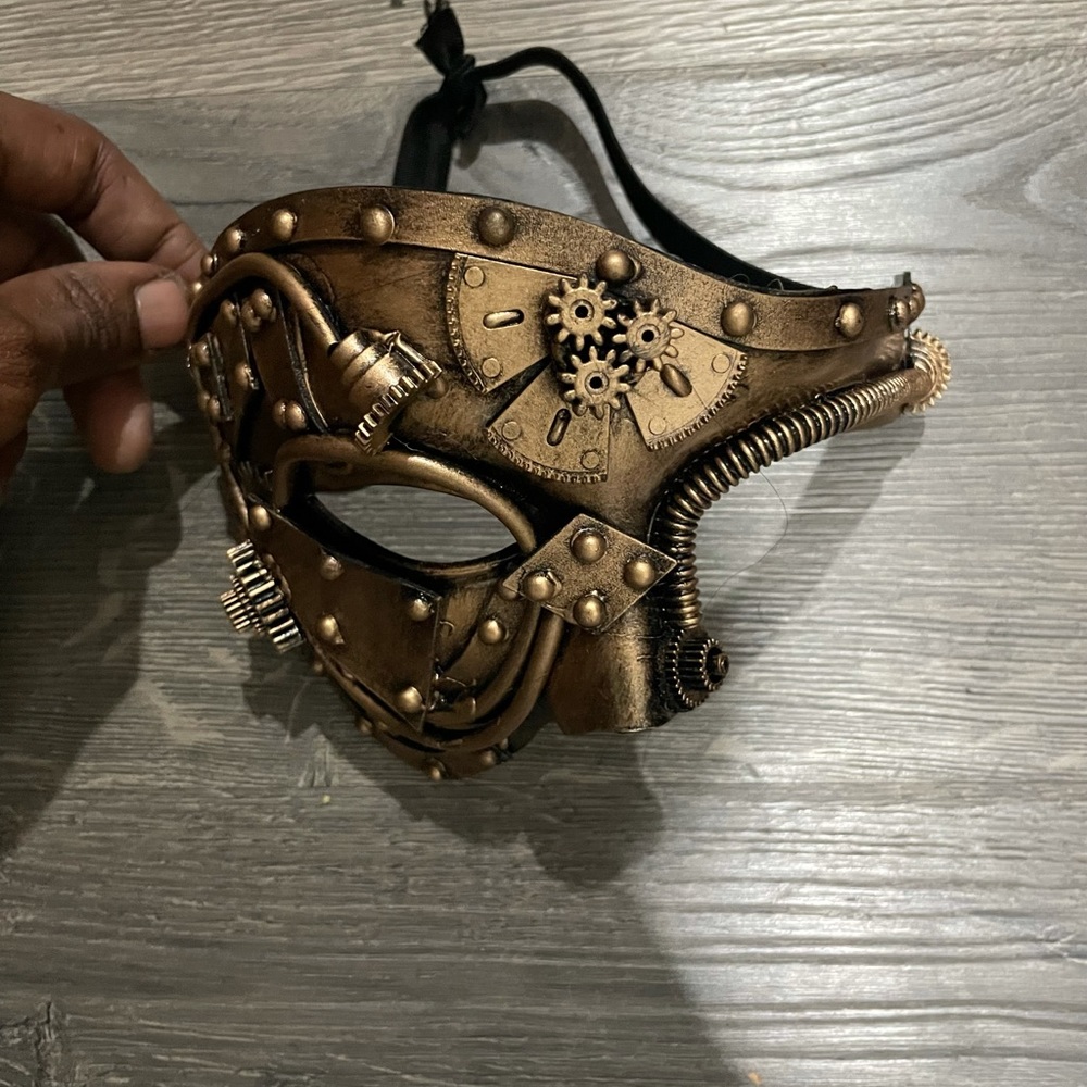 Steampunk Metal Cyborg Venetian Mask, Masquerade Mask/Phantom Of The Opera